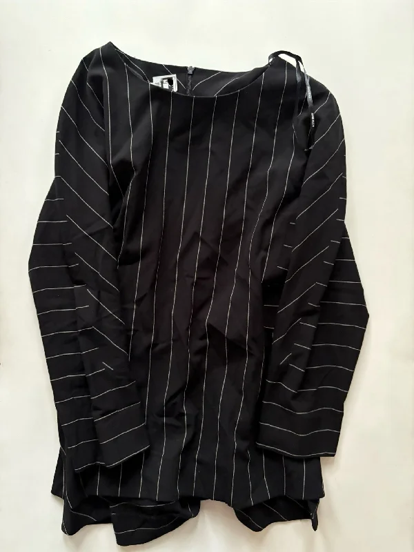 Top Long Sleeve By Anne Klein In Striped Pattern, Size: L Cclassic Men's Tweed