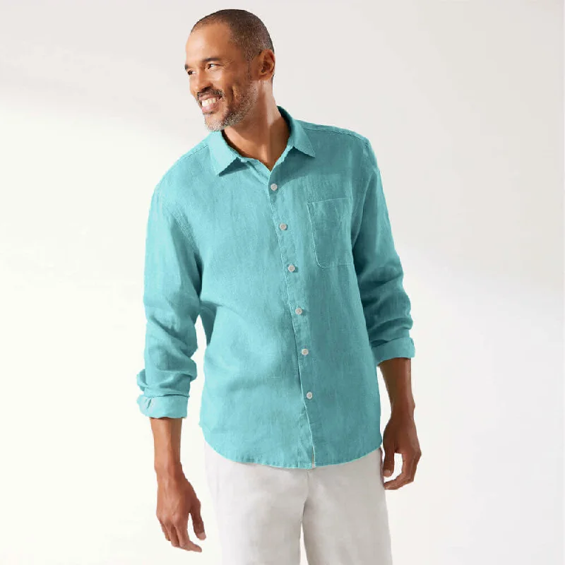 Tommy Bahama Sea Glass Breezer Long Sleeve Linen Shirt - Lawn Chair Hip Men's Urban