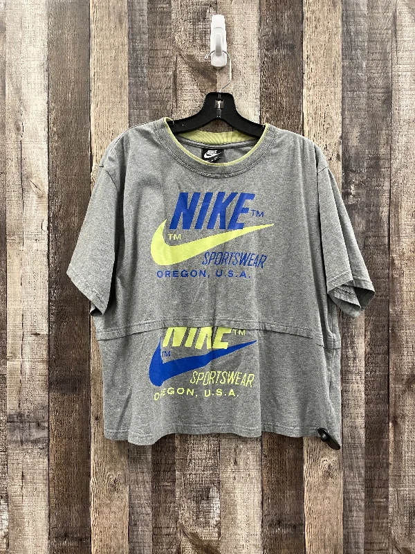 Grey Athletic Top Short Sleeve Nike, Size 1x Confident Men's High