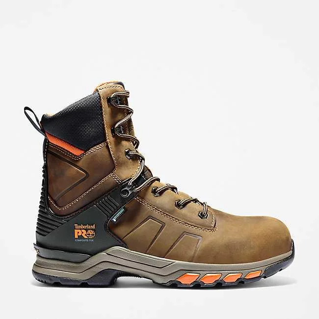 CLOSEOUT Men's Hypercharge 8" Composite Toe Waterproof Work Boot Sporty Men's Athleisure 