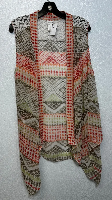 Print Cardigan Chicos O, Size L Elegant Men's Formal 