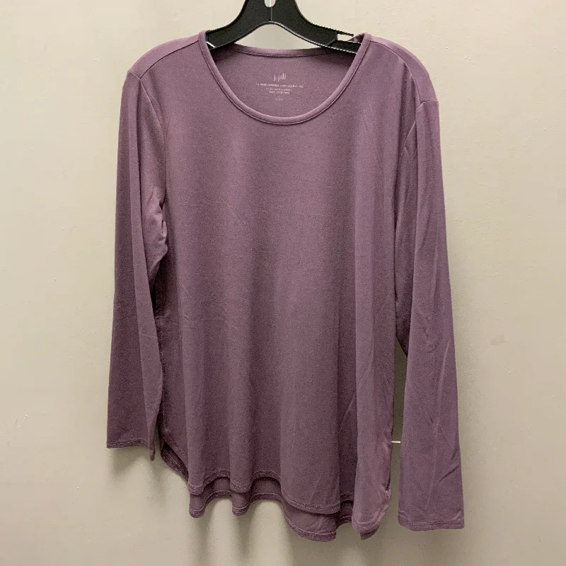 Top Long Sleeve By J. Jill In Purple, Size: Lp Traditional Men's Wool