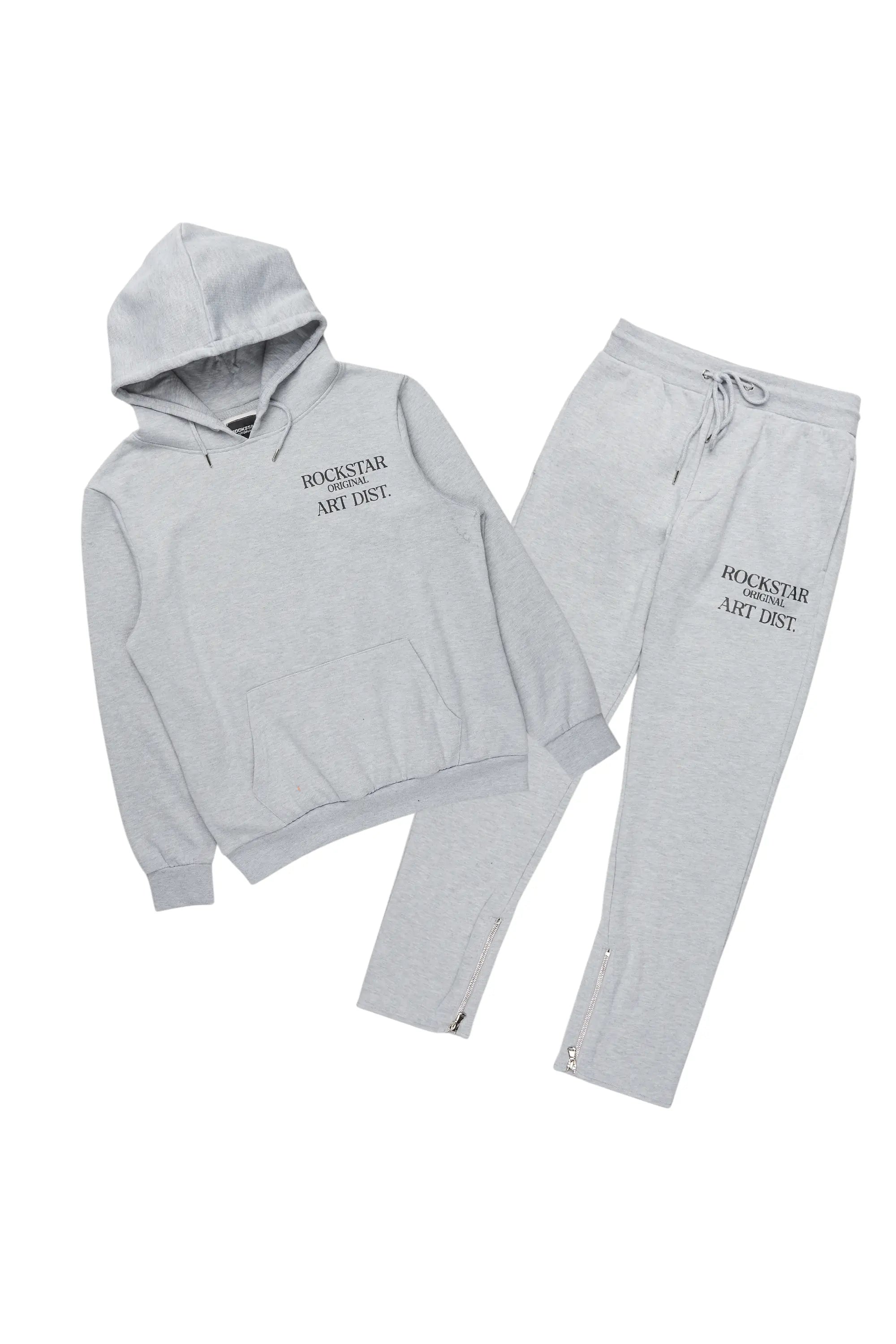 Briggs Heather Grey Hoodie/Slim Fit Track Set Masculine Men's Thick