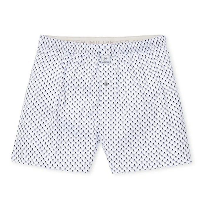 Peter Millar Taxes Printed Skulls Jersey Boxers - White Sporty Men's Tennis