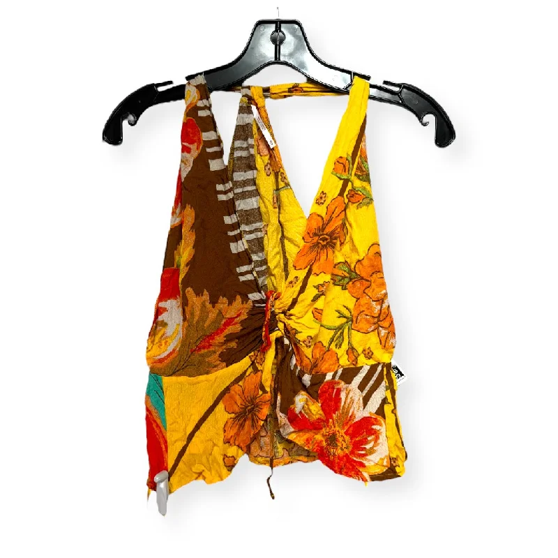 Hot Tropics Top By Free People In Mango Combo Size: M Masculine Men's 