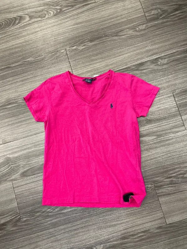 Top Short Sleeve By Ralph Lauren In Pink, Size: M Unique Men's Patch