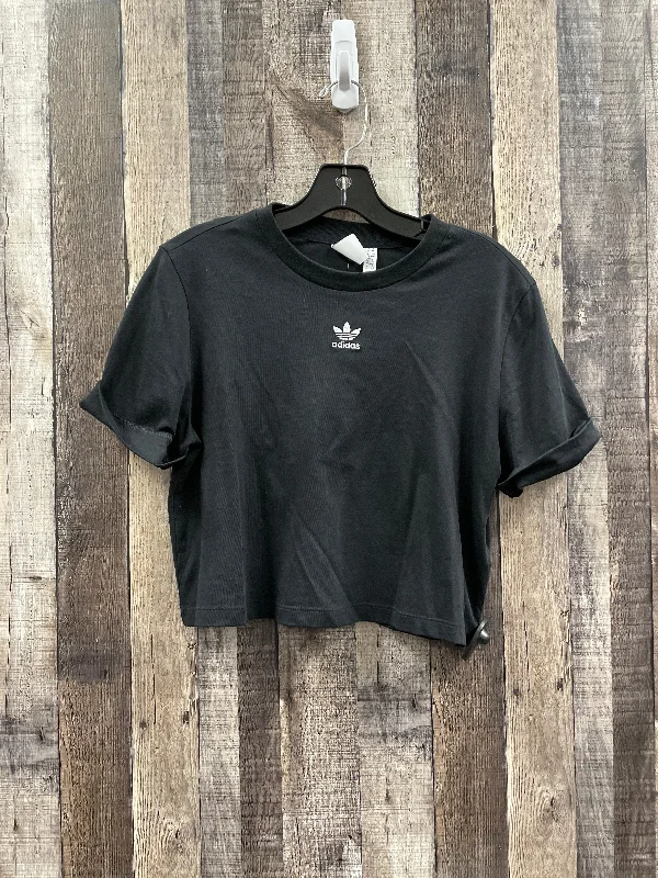 Black Athletic Top Short Sleeve Adidas, Size M Artistic Men's Hand