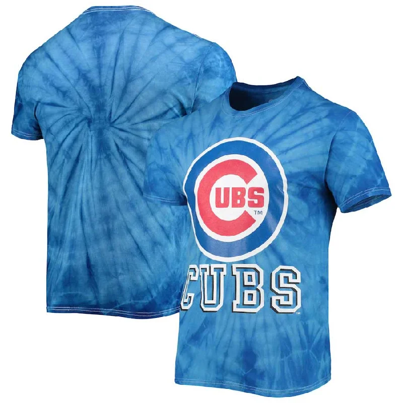 Chicago Cubs Royal Bullseye Tie Dye T-Shirt Refined Men's Velvet