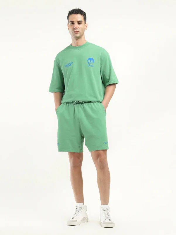 Men's Green Regular Fit Shorts Stylish Men's Tropical 