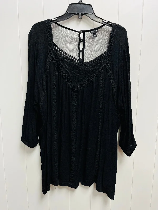 Top Long Sleeve By Torrid In Black, Size: 3x Laid