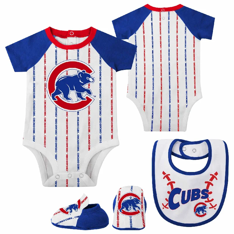 Chicago Cubs Infant Play Ball Bib Bootie & Creeper Set Refined Men's Classic 