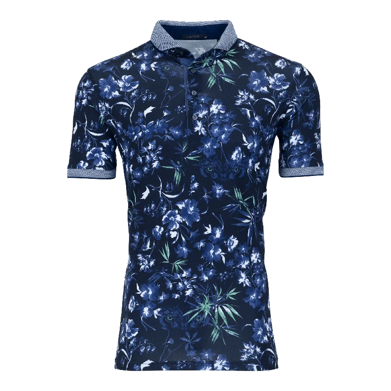 Dark Floral Polo Luxurious Men's High