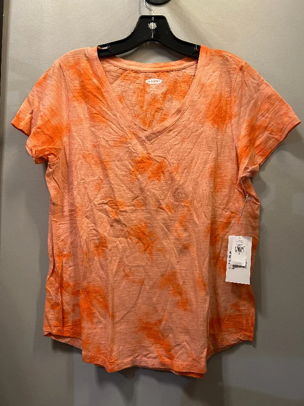 Top Short Sleeve Basic By Old Navy In Orange, Size: M Bohemian Men's Free