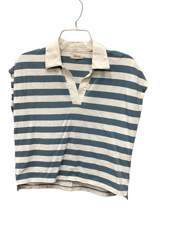 Top Short Sleeve By Madewell In Striped Pattern, Size: S Sleek Men's Contemporary 