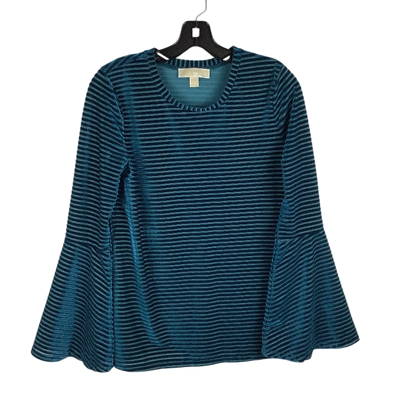 Top Long Sleeve By Michael By Michael Kors In Blue, Size: M Refined Men's Velvet