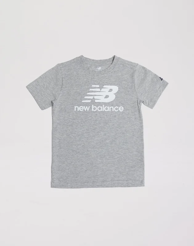 New Balance Essentials Stacked Logo Tee Grade-School Bold Men's Animal