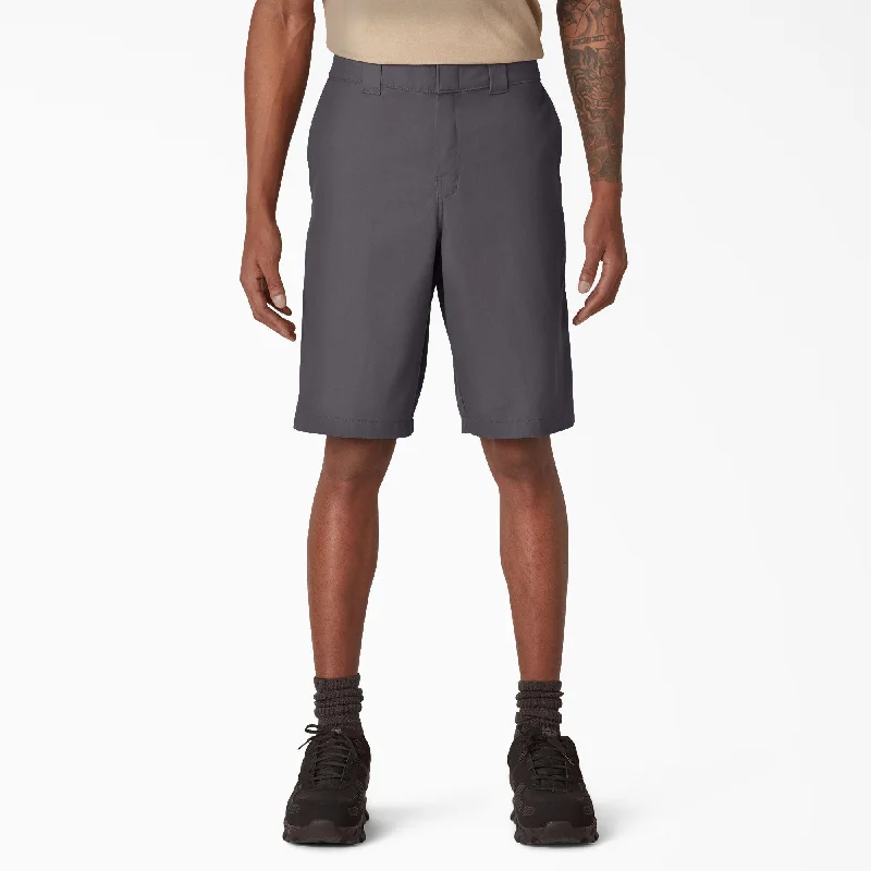 FLEX Cooling Active Waist Regular Fit Shorts, 11" - Charcoal Gray Artistic Men's Hand