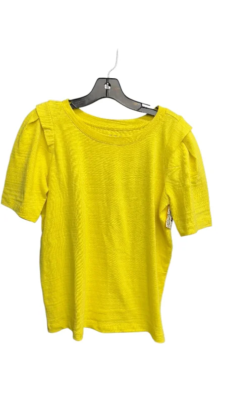 Top Short Sleeve By Loft In Yellow, Size: S Athletic Men's High