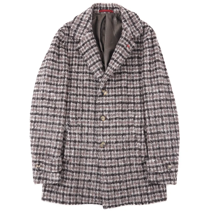 Isaia Extra-Soft Wool and Llama Coat Laid