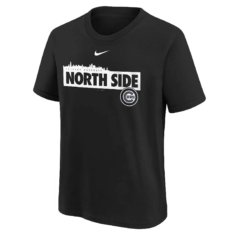 Chicago Cubs Youth Black City Skyline North Side T-Shirt Business