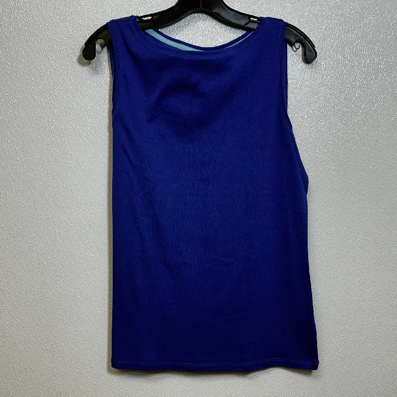 Royal Blue Top Sleeveless Basic Talbots O, Size M Sporty Men's Athleisure 