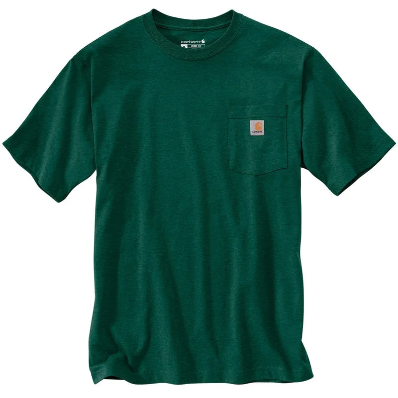 K87 - Loose Fit Heavyweight Pocket Tee, North Woods Heather Dapper Men's 1920S