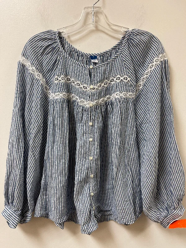 Top Long Sleeve By Old Navy In Blue, Size: M Unique Men's Patch