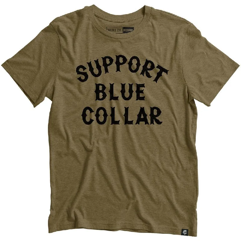 SUPPORT BLUE COLLAR TEE: Green Youthful Men's Pop