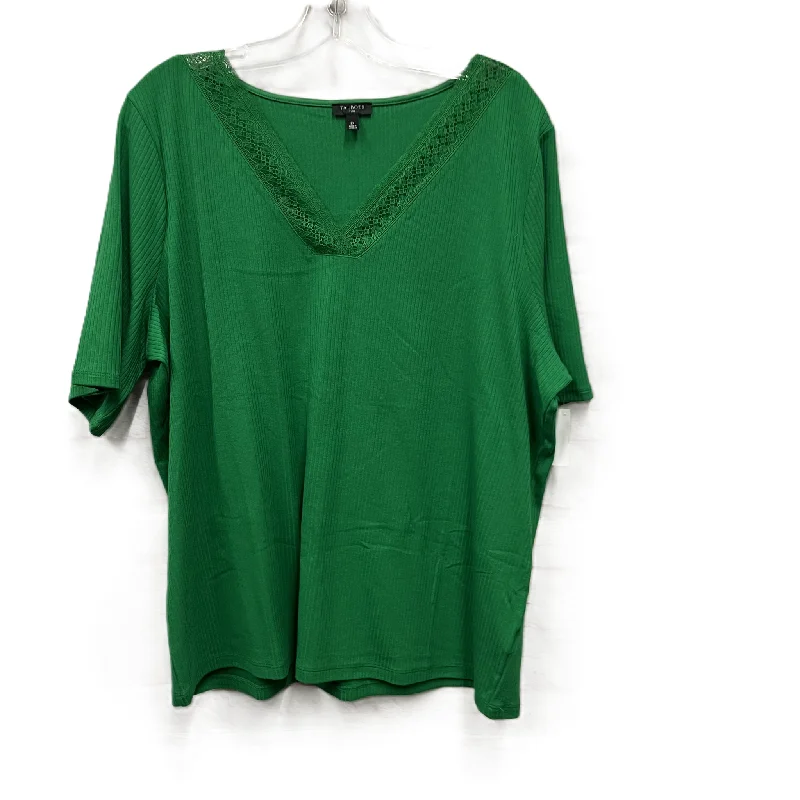 Top Short Sleeve By Talbots In Green, Size: 2x Cozy Men's Sherpa