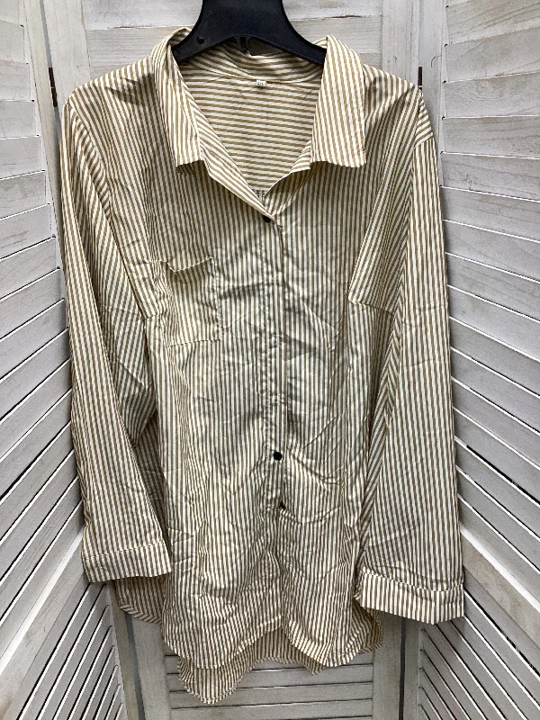 Top Long Sleeve By Clothes Mentor In Striped Pattern, Size: 4x Masculine Men's 