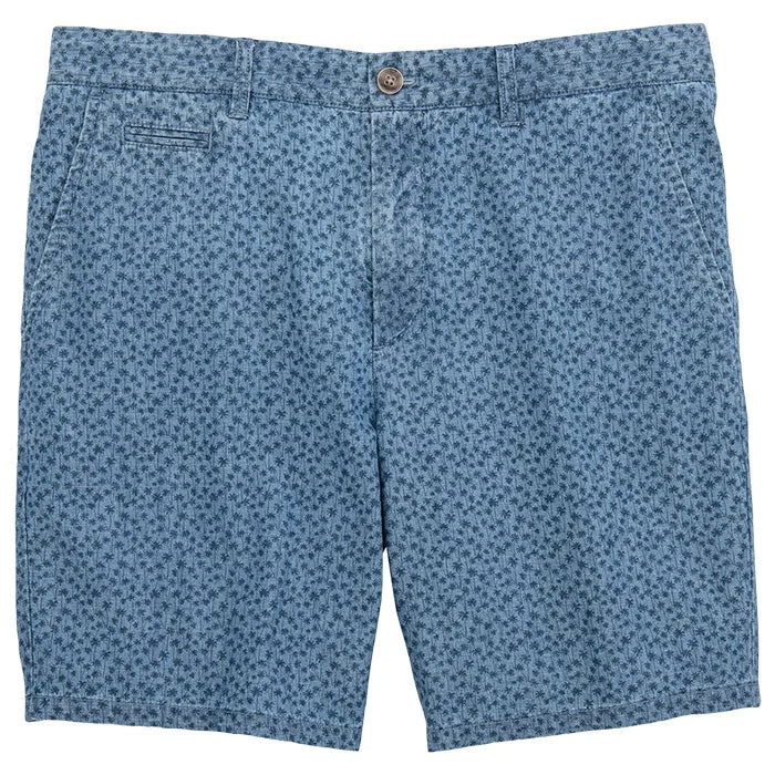 Johnnie-O Val 8-Inch Shorts - Chambray Trendy Men's Oversized