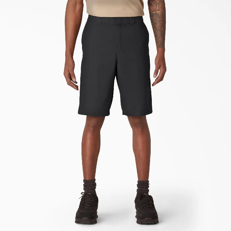 FLEX Cooling Active Waist Regular Fit Shorts, 11" - Black Bold Men's Animal