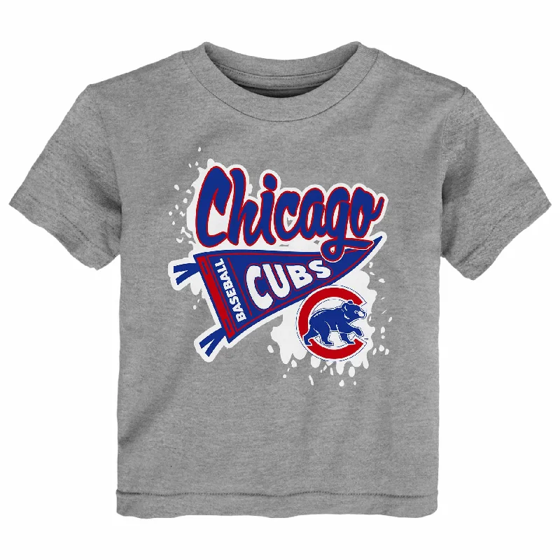 Chicago Cubs Toddler Banner Splatter T-Shirt Cool Men's Distressed