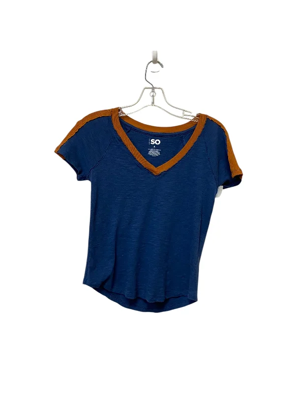 Top Short Sleeve By So In Blue, Size: S Athletic Men's High