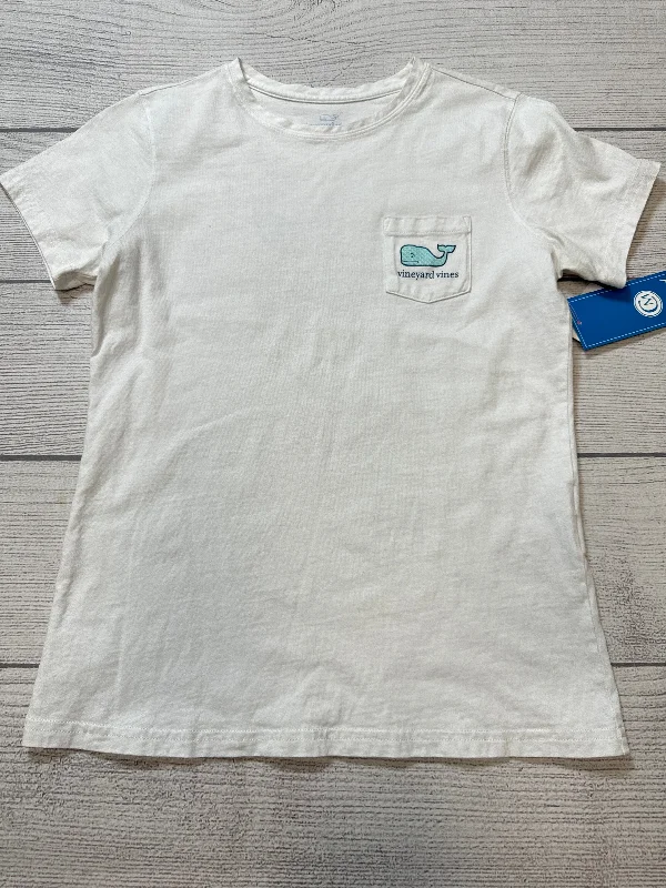 Top Short Sleeve By Vineyard Vines In White, Size: Xs Monochromatic All