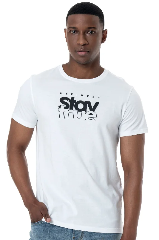 Statement T-Shirt _ 158115 _ Optic White Sporty Men's Athleisure 