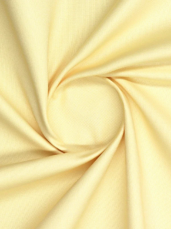 Men 100%Cotton Plain Shirt Fabric Light Yellow Ferrari Elegant Men's Formal 