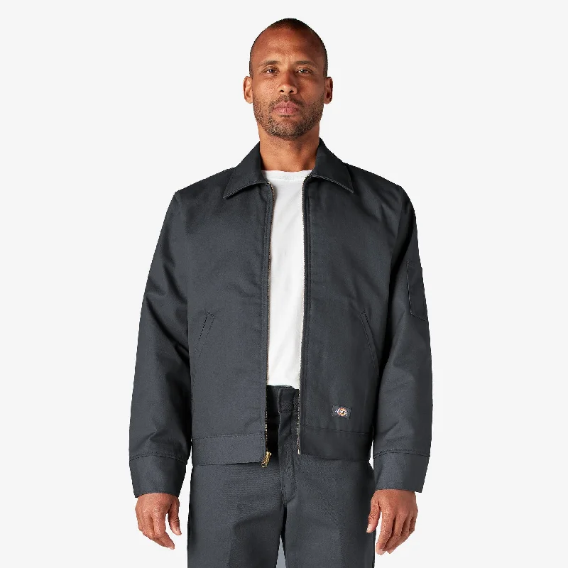 Insulated Eisenhower Jacket - Charcoal Trendy Men's Oversized