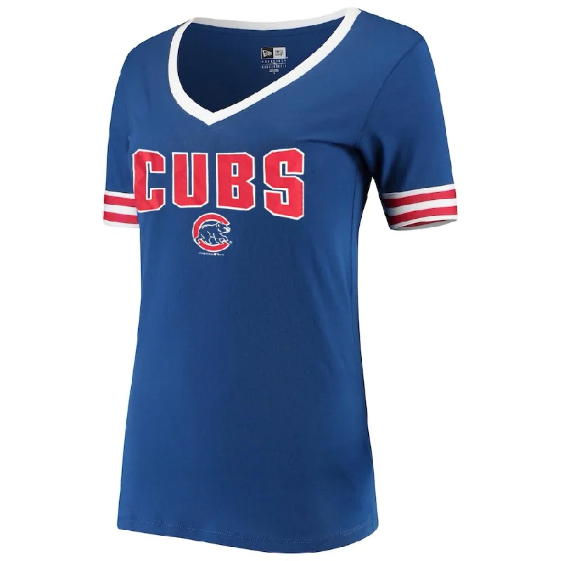 Chicago Cubs Women's Road Warrior V-Neck T-Shirt Traditional Men's Country