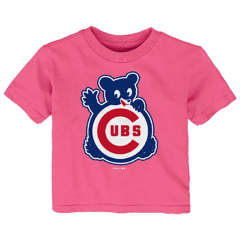 Chicago Cubs Toddler Pink Wavy Bear T-Shirt Elegant Men's Cashmere