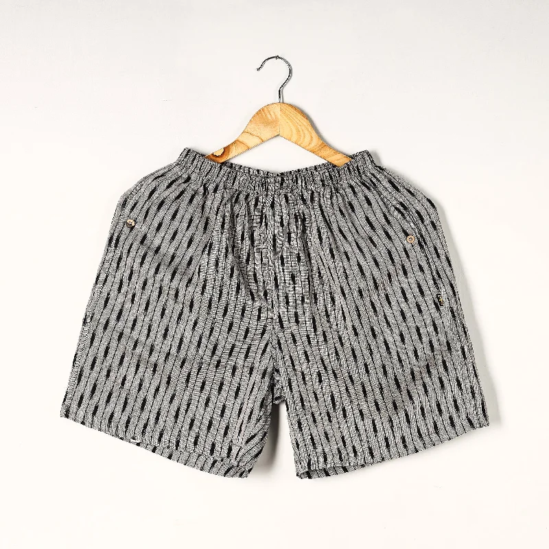 Grey - Pochampally Ikat Cotton Unisex Boxer/Shorts Tough Men's Tactical