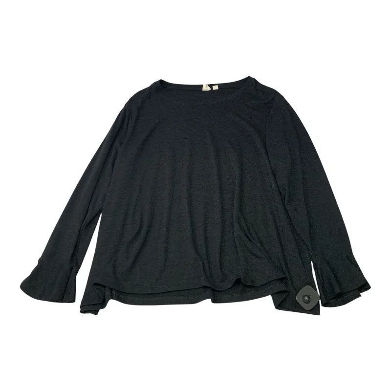 Top Long Sleeve Basic By Gap In Black, Size: Xl Vacation