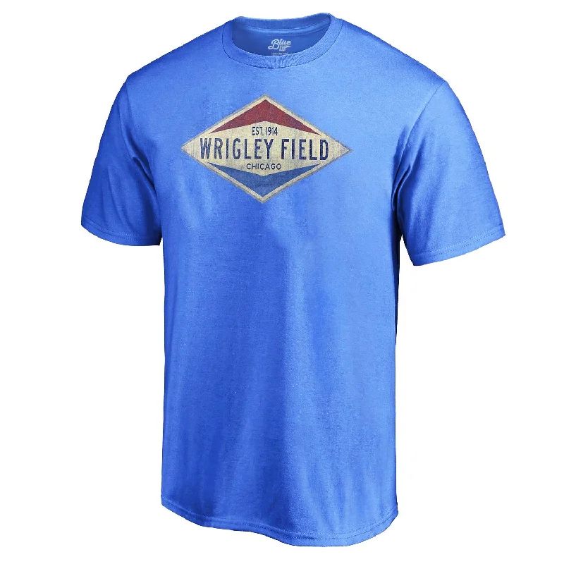 Wrigley Field Slickvalve Cornflower Tee Trendy Men's Oversized