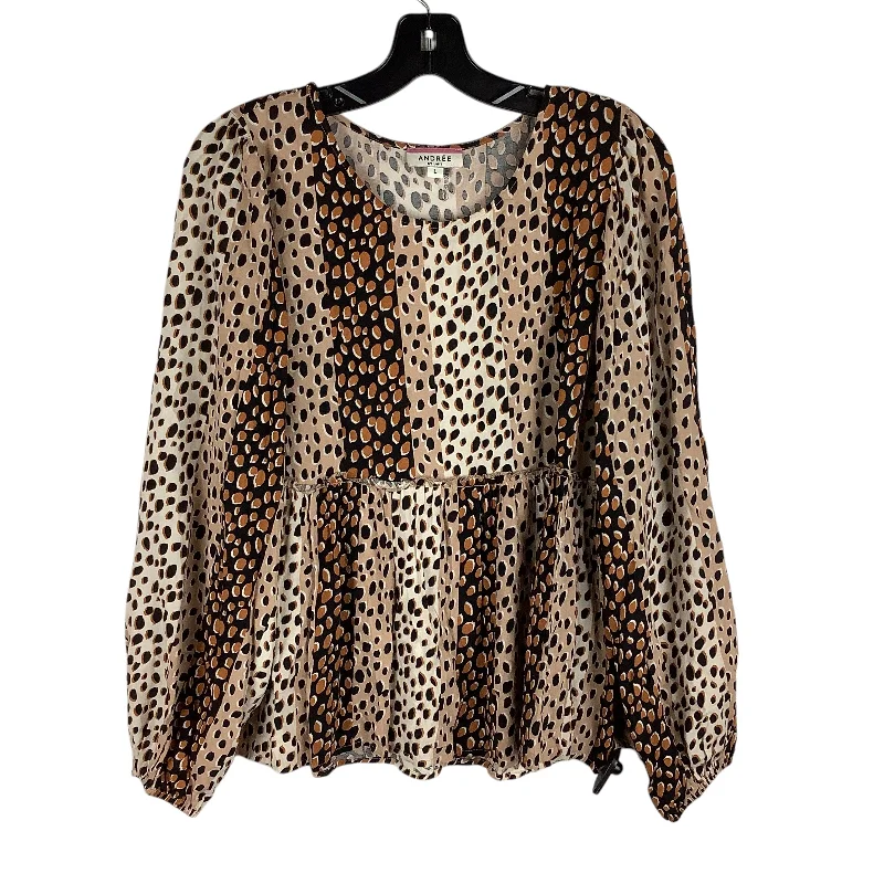 Top Long Sleeve By Andree By Unit In Animal Print, Size: L Cozy Men's Winter