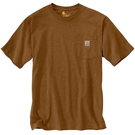 K87 - Loose Fit Heavyweight Pocket Tee, Oiled Walnut Heather Stylish Men's Tropical 