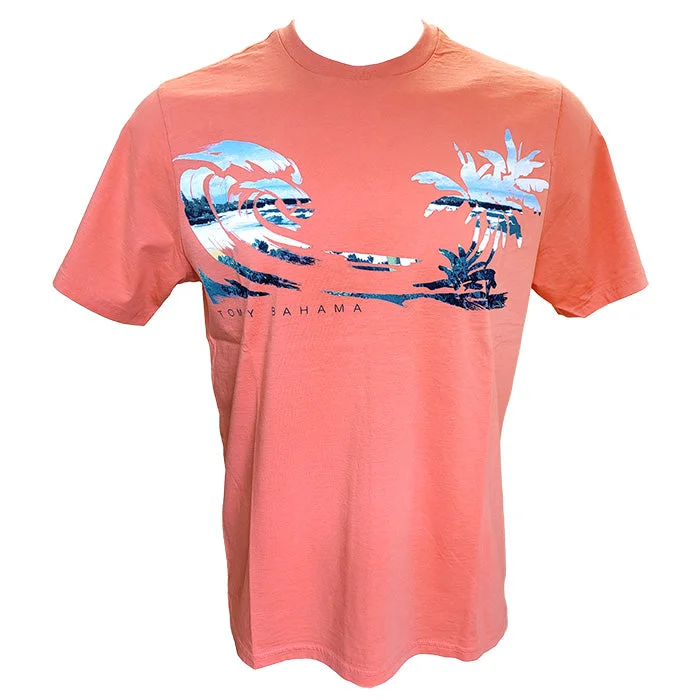 Tommy Bahama Surfside Waves T-Shirt - Light Havana Youthful Men's Anime