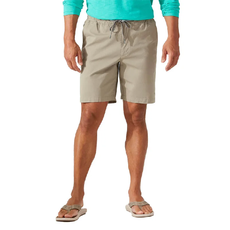 Tommy Bahama Oceanside Poplin Pull-On Shorts - Dk Sand Monochromatic Office Style