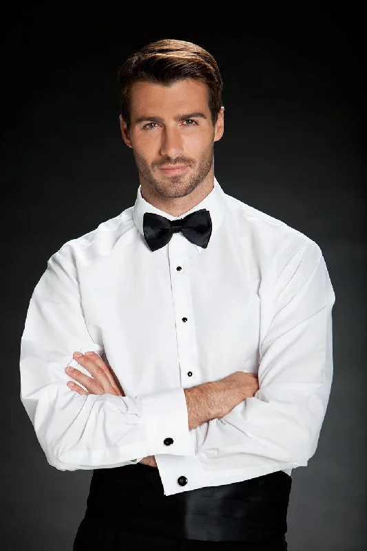 "Como" White Laydown Tuxedo Shirt Relaxed Men's Australian 