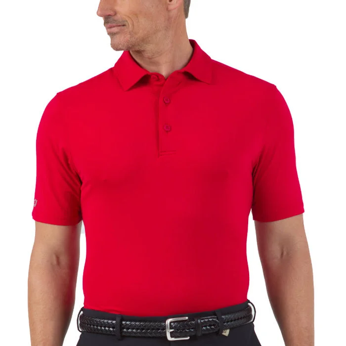 IBKUL Mens Polo Shirt - Red British Gentleman Style