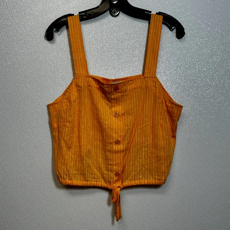 Orange Top Sleeveless A New Day, Size L Beach